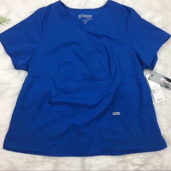Grey's Anatomy Tops - Grey’s Anatomy 2xl royal Blue NWT Scrub Top